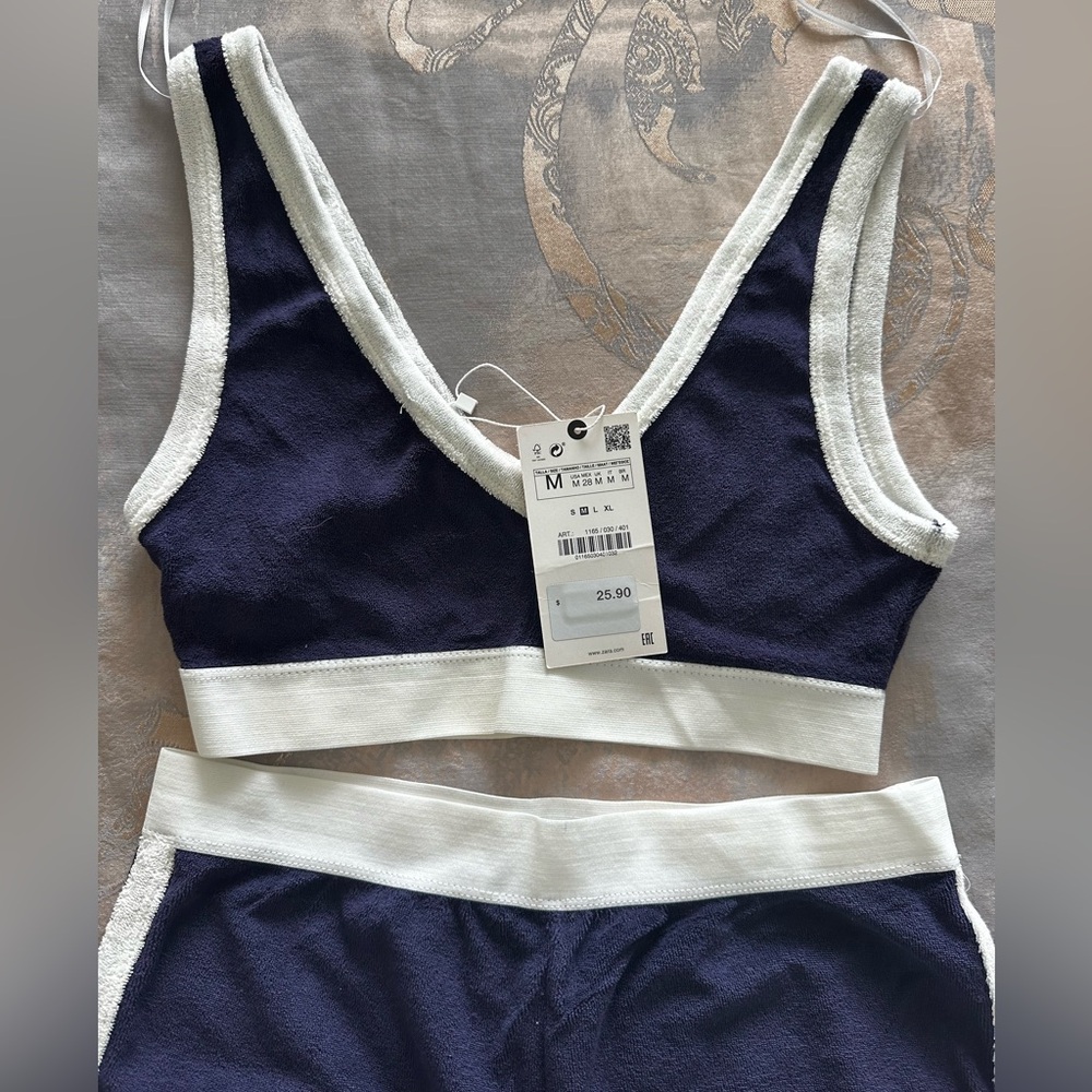 Zara Midnight Blue and Ivory Lounge Set - Picture 2 of 5
